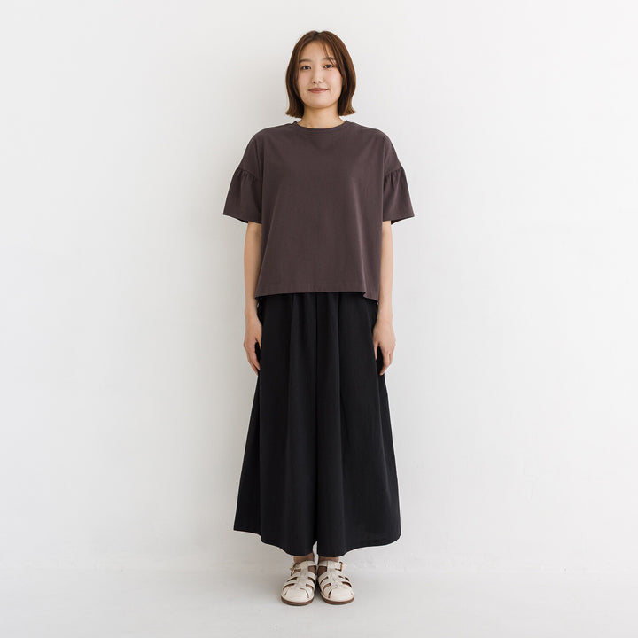 【kermu】純棉涼感抓褶袖T恤 Japan E-Shop