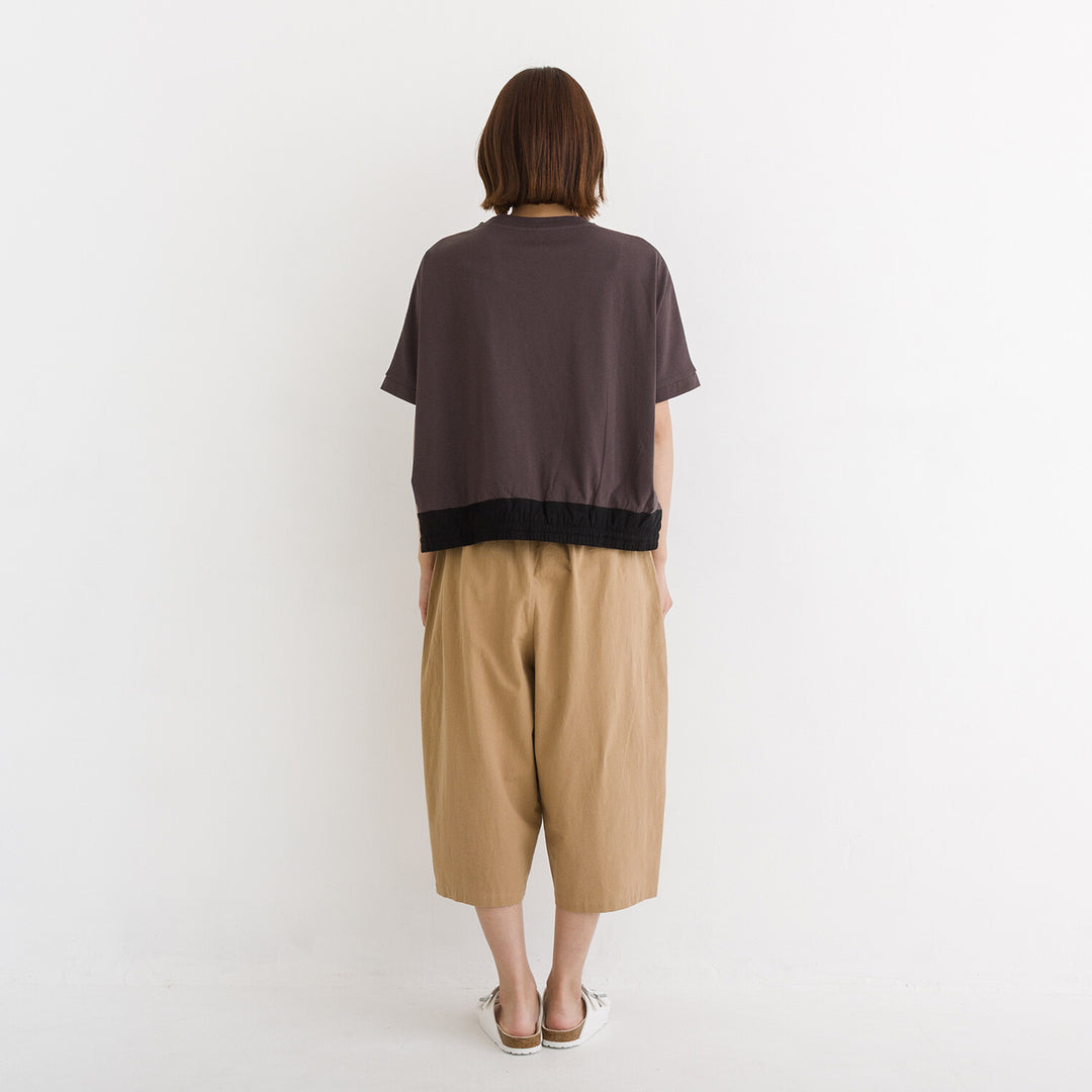 【kermu】涼感抽繩下襬寬版上衣 Japan E-Shop