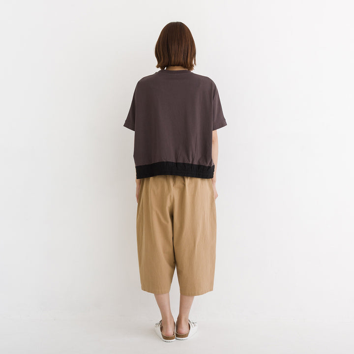 【kermu】涼感抽繩下襬寬版上衣 Japan E-Shop