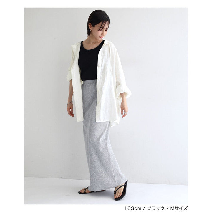 【evernavy】棉混紡羅紋細肩背心 柔軟彈性版型 Japan E-Shop