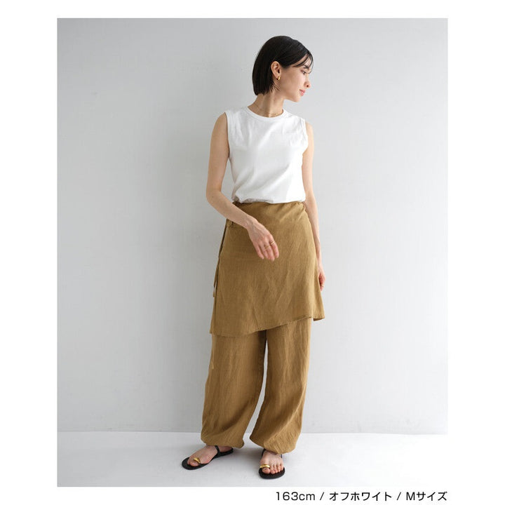 【evernavy】棉混紡羅紋圓領背心 寬肩修身版型 Japan E-Shop