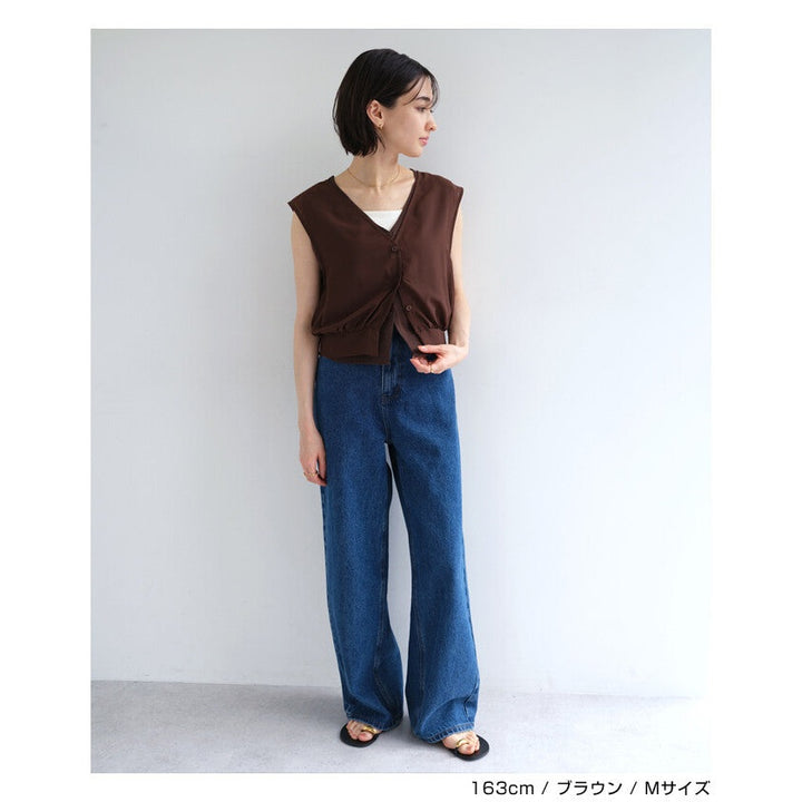 【evernavy】雪紡透膚背心＋乾爽針織背心兩件套 Japan E-Shop