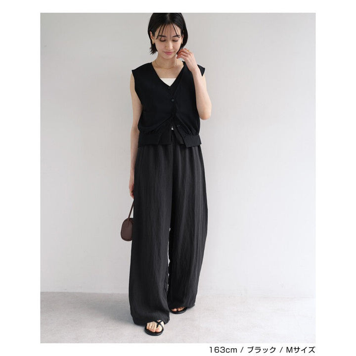 【evernavy】雪紡透膚背心＋乾爽針織背心兩件套 Japan E-Shop
