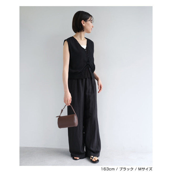 【evernavy】雪紡透膚背心＋乾爽針織背心兩件套 Japan E-Shop