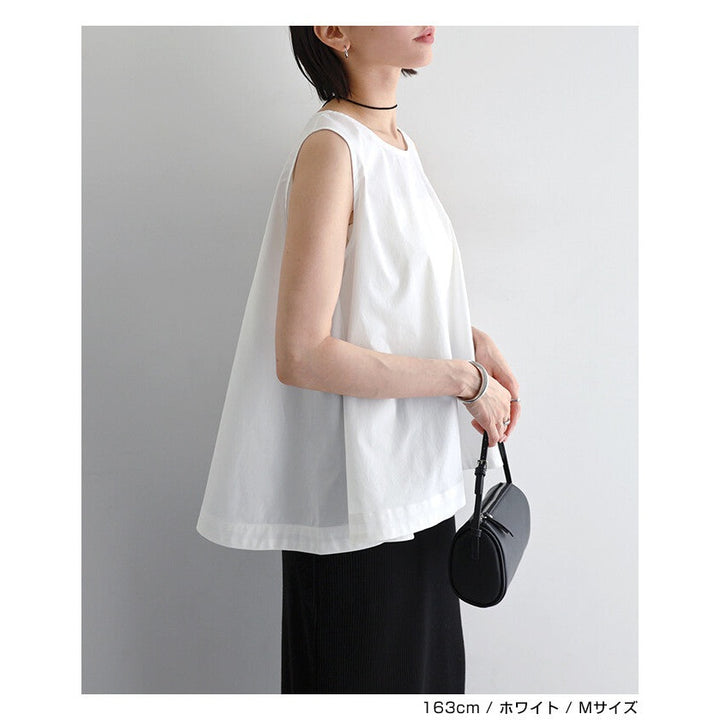 【evernavy】易打理棉混寬擺無袖襯衫 Japan E-Shop