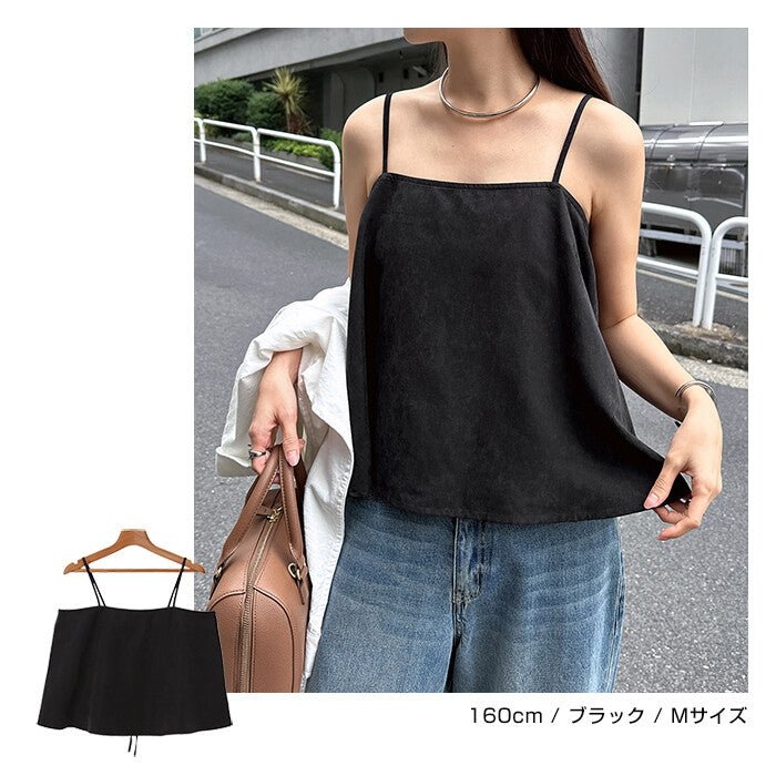 【Alma Design】背後綁帶削肩背心 蜜桃絨質感抹胸上衣 顏色