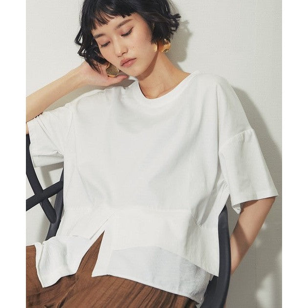 ELENCARE DUE合式襯衫式多層下擺開衩T卹 Japan E-Shop