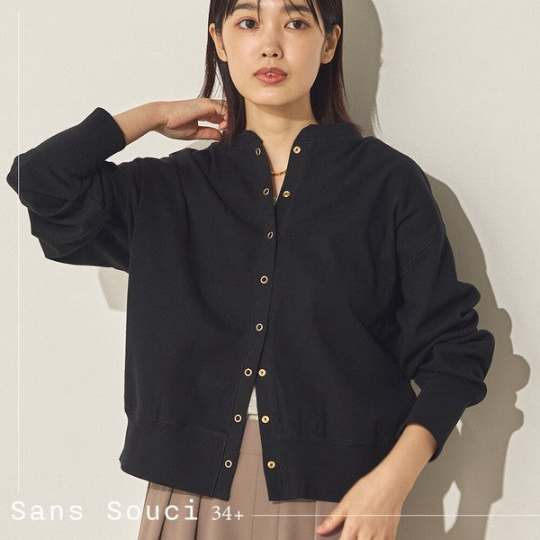 【法式慵懶美學】Sans Souci 質感金屬圓扣針織開襟外套 Japan E-Shop