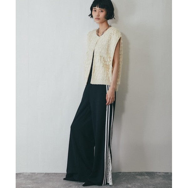 another s 日系蓬鬆圈圈紗流蘇針織背心 M尺寸 象牙白/經典黑 Japan E-Shop