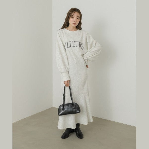 【2026秋冬新品上市】Bab 時尚字母刺繡前後兩穿魚尾連身裙 M號 Japan E-Shop