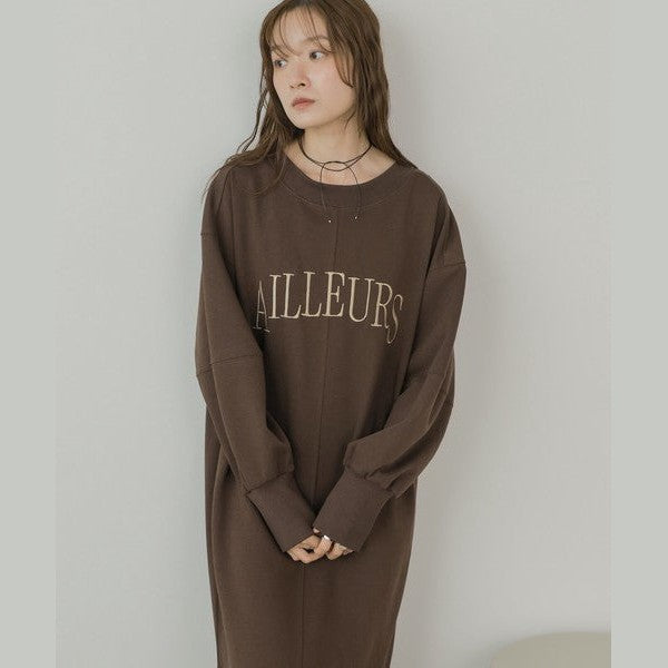 【2026秋冬新品上市】Bab 時尚字母刺繡前後兩穿魚尾連身裙 M號 Japan E-Shop