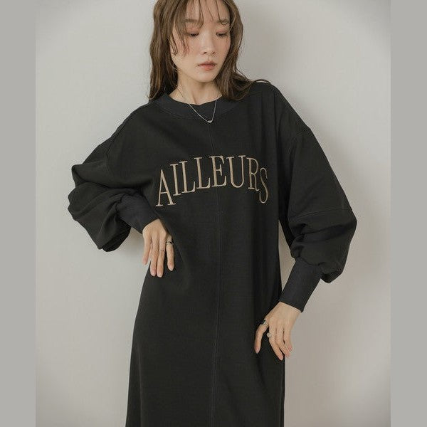 【2026秋冬新品上市】Bab 時尚字母刺繡前後兩穿魚尾連身裙 M號 Japan E-Shop