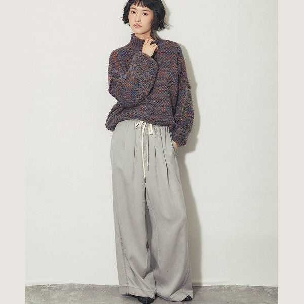 【溫暖混色美學】 another s 混色粗針織半高領寬鬆毛衣 均碼 F Size Japan E-Shop