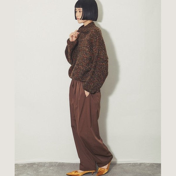 【溫暖混色美學】 another s 混色粗針織半高領寬鬆毛衣 均碼 F Size Japan E-Shop