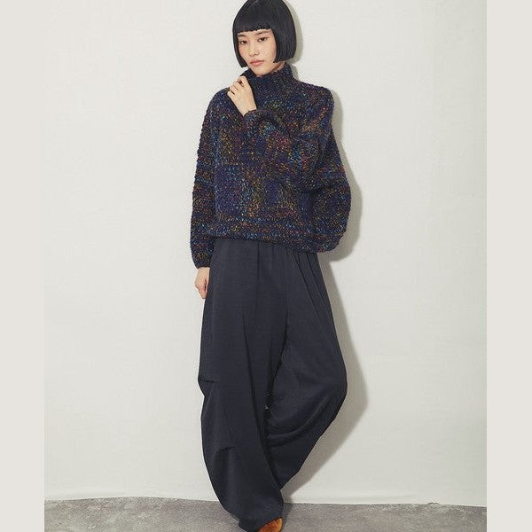 【溫暖混色美學】 another s 混色粗針織半高領寬鬆毛衣 均碼 F Size Japan E-Shop