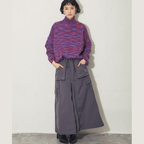【溫暖混色美學】 another s 混色粗針織半高領寬鬆毛衣 均碼 F Size Japan E-Shop