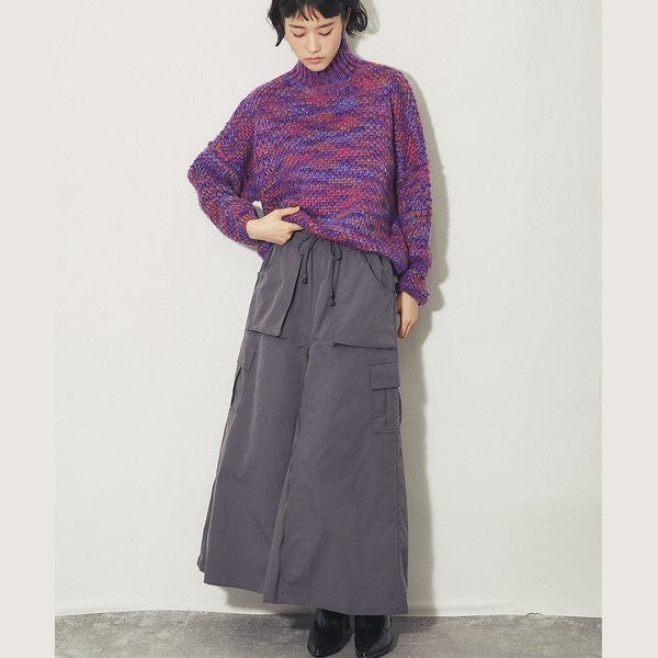 【溫暖混色美學】 another s 混色粗針織半高領寬鬆毛衣 均碼 F Size Japan E-Shop