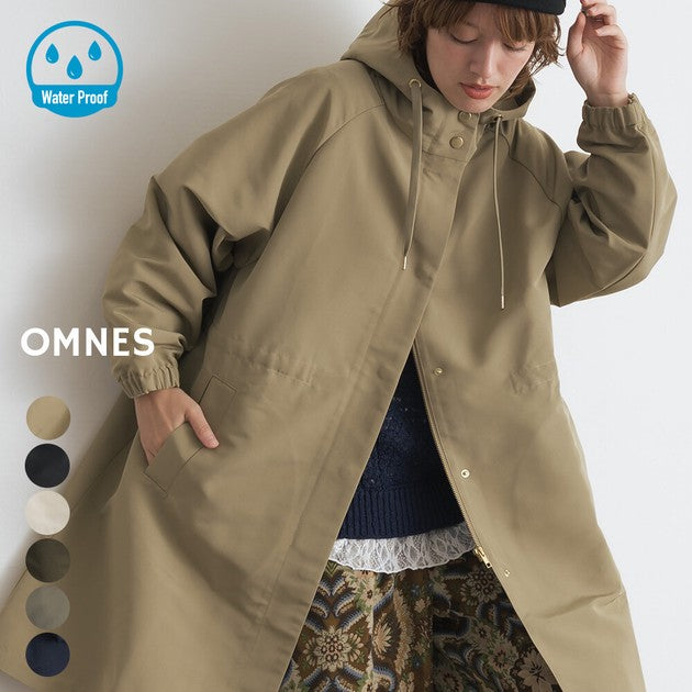 OMNES 防潑水拉鍊抽繩長款連帽風衣外套 6色選 Japan E-Shop