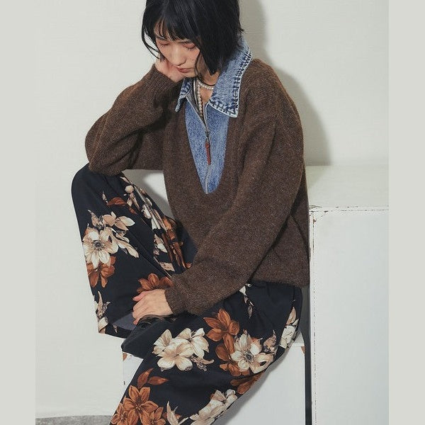 日本 another s 材質拼接針織衫，讓您單穿就有型！ Japan E-Shop