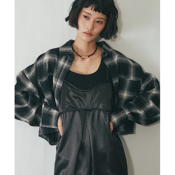 another s 日系先染Viyella格紋短版寬鬆襯衫外套 F尺寸 Japan E-Shop