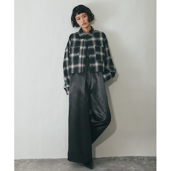 another s 日系先染Viyella格紋短版寬鬆襯衫外套 F尺寸 Japan E-Shop
