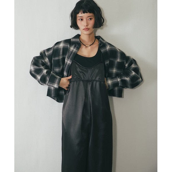 another s 日系先染Viyella格紋短版寬鬆襯衫外套 F尺寸 Japan E-Shop
