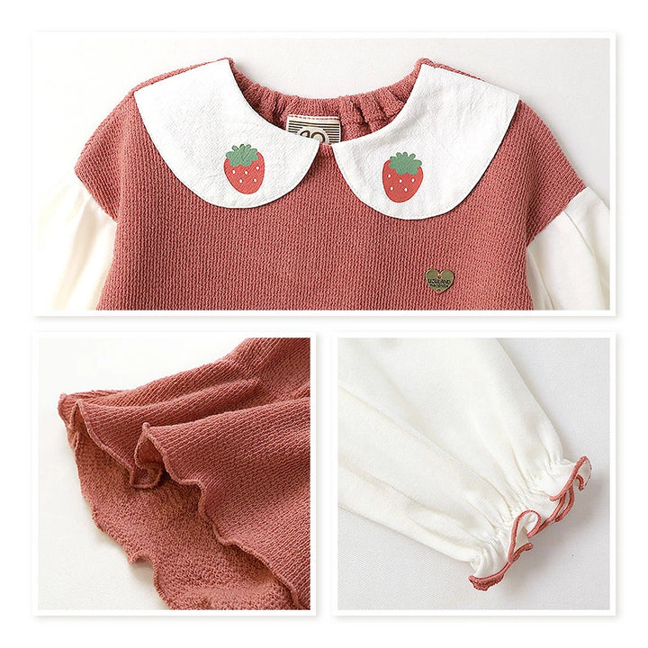 zooland 福袋2026 草莓蛋糕主題6件超可愛兒童時尚福袋｜T恤×2＋外套＋吊帶裙＋七分褲＋保溫冷袋 Japan E-Shop