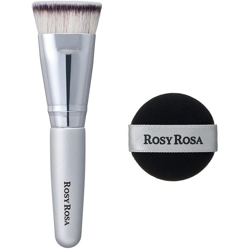 ROSY ROSA 全效美妝底妝刷與粉撲組 迷你便攜版 - 附收納盒 Japan E-Shop