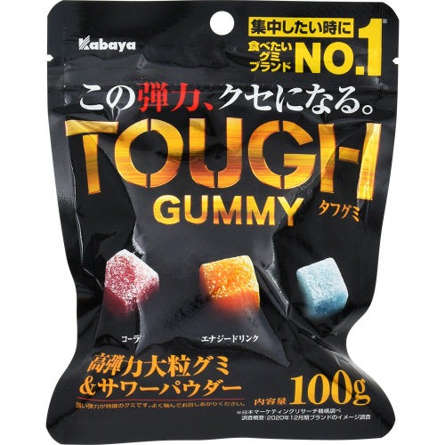 Kabaya TOUGH GUMMY超Q彈大粒軟糖100g｜人氣銷售冠軍🔥三重口味一次滿足！ Japan E-Shop