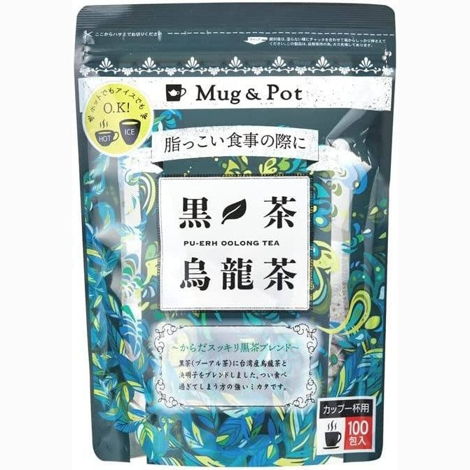 Mug & Pot 黑烏龍茶- 100包/袋黑茶烏龍茶被日本人稱為「苗條茶」 Japan E-Shop