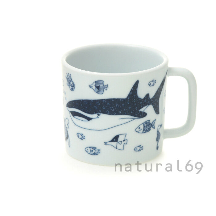 natural69 cocomarine 海洋圖案馬克杯 波佐見燒 日本製 Japan E-Shop