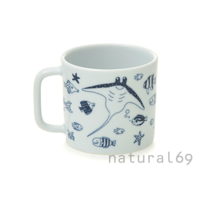 natural69 cocomarine 海洋圖案馬克杯 波佐見燒 日本製