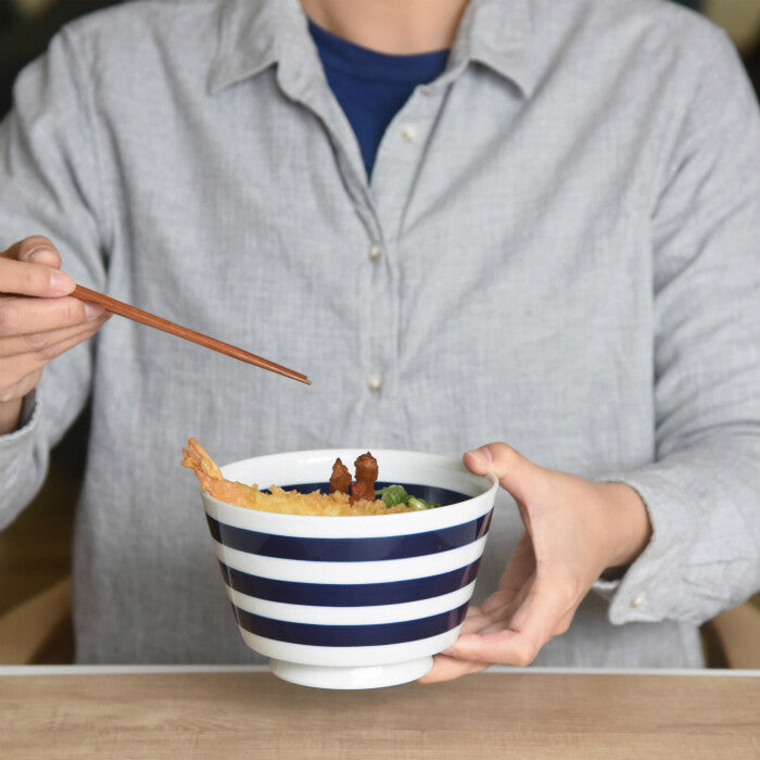 natural69 波佐見燒 條紋圖案丼碗 日本製