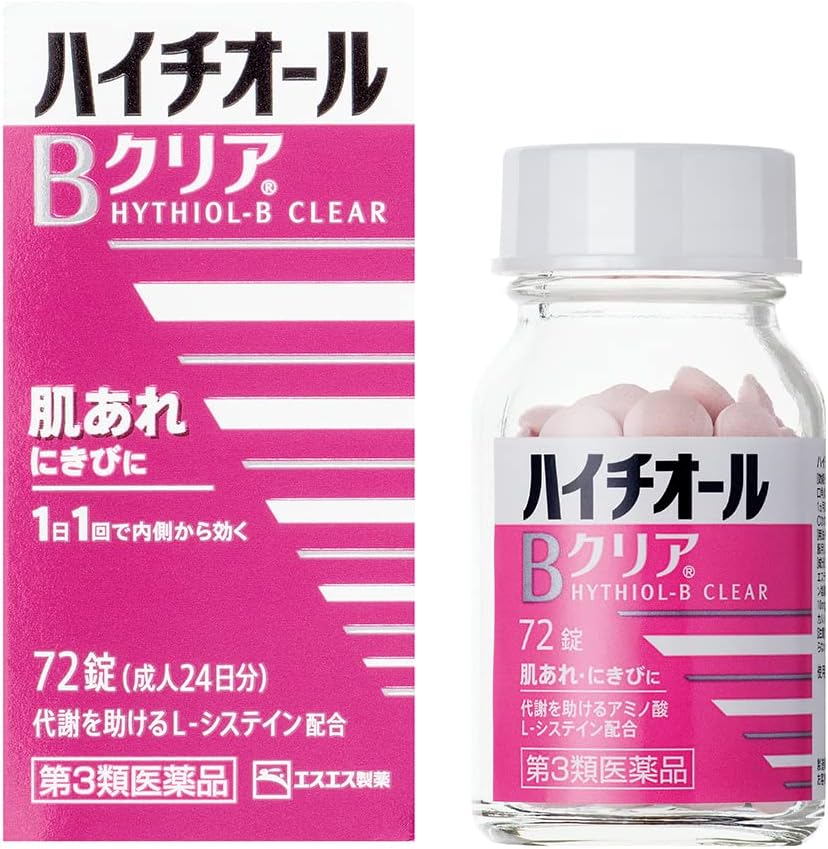 日本 SS製藥 白兔牌 Hythiol-B Clear 祛痘美肌丸 改善肌膚粗糙 消除疲勞 維他命B群 72錠/180錠 Japan E-Shop