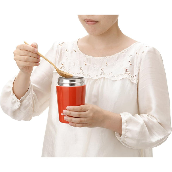 虎牌 TIGER Thermos 廣口真空保溫湯罐 380ml｜靛藍色｜辣椒紅 Japan E-Shop