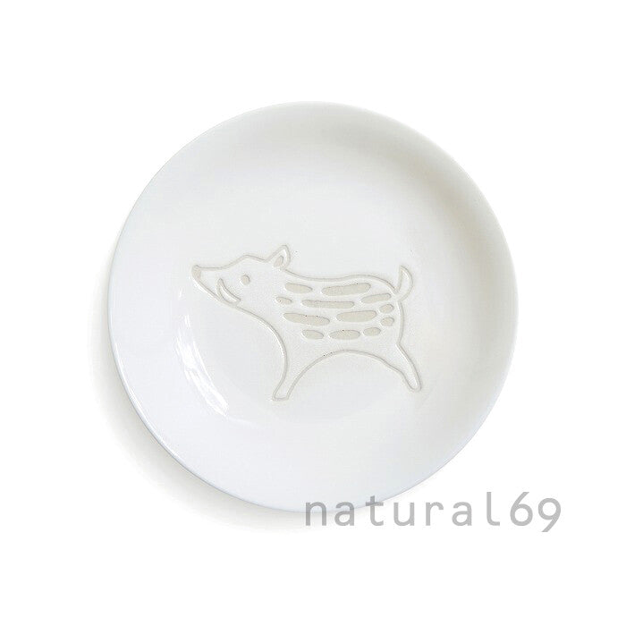 natural69 ZUPA white 動物豆皿 波佐見燒醬油碟 日本製