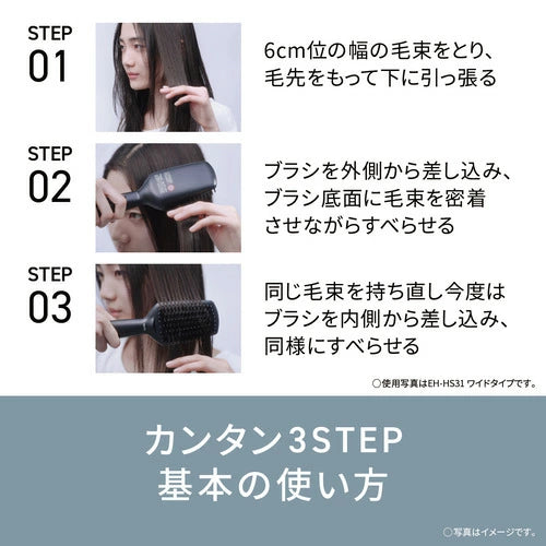 Panasonic 國際牌 EH-HV21-K 負離子整髮梳 輕巧纖細版 180度恆溫 國際電壓 Japan E-Shop