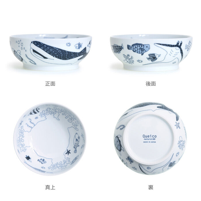 natural69 cocomarine 海洋圖案小丼碗 波佐見燒 日本製 Japan E-Shop