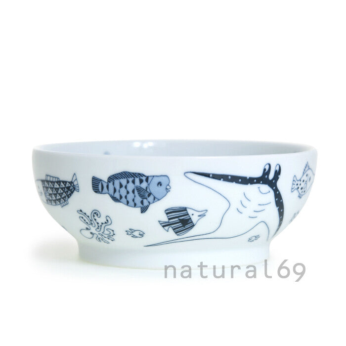 natural69 cocomarine 海洋圖案小丼碗 波佐見燒 日本製 Japan E-Shop