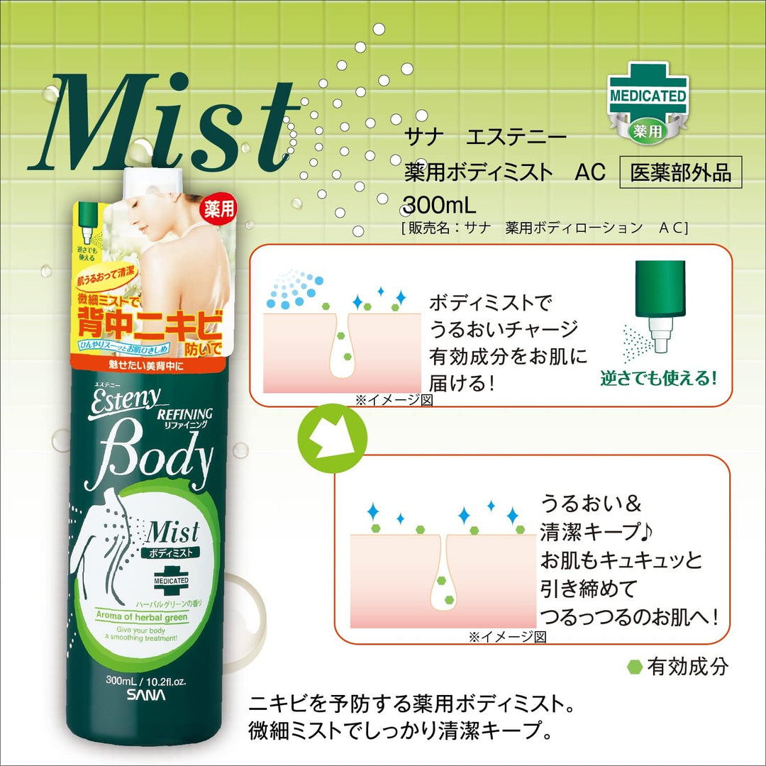 SANA Esteny 莎娜 抗痘專用美背噴霧 AC 藥用/300ml Japan E-Shop
