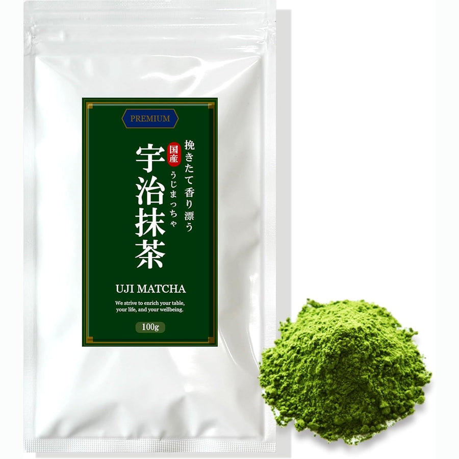頂級純天然宇治抹茶粉 100g ｜ 烘焙製菓與抹茶拿鐵首選 ｜ 色澤濃郁 ‧ 無添加 Japan E-Shop