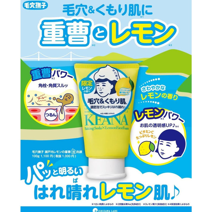 【限定版】石澤研究所 毛穴撫子 檸檬小蘇打泡沫洗面奶100g Japan E-Shop