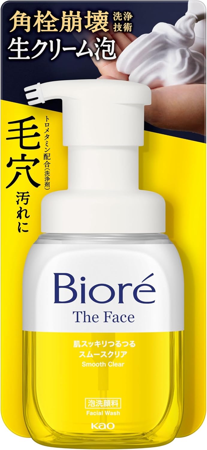Bioré 蜜妮 The Face 零摩擦生クリーム泡洗顔（清爽毛穴淨化型）200ml Japan E-Shop