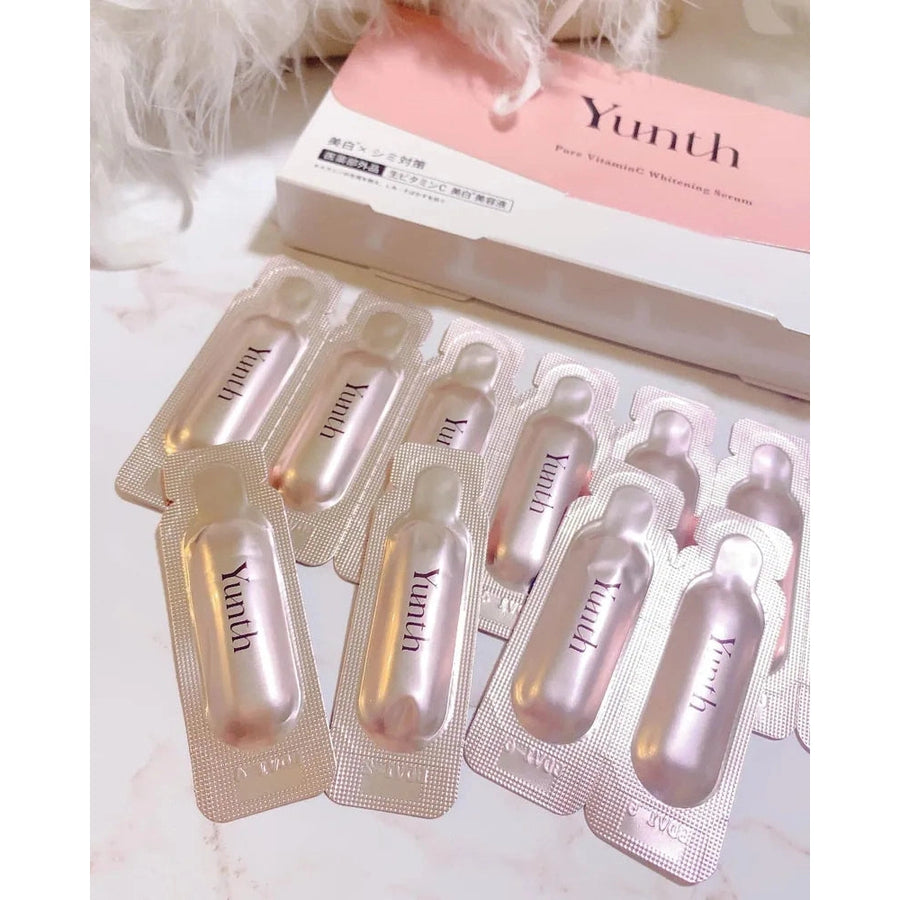 2024 cosme 第一名 日本Yunth 100%高純度生維他命C美白導入美容液 1ml x 28枚 Japan E-Shop