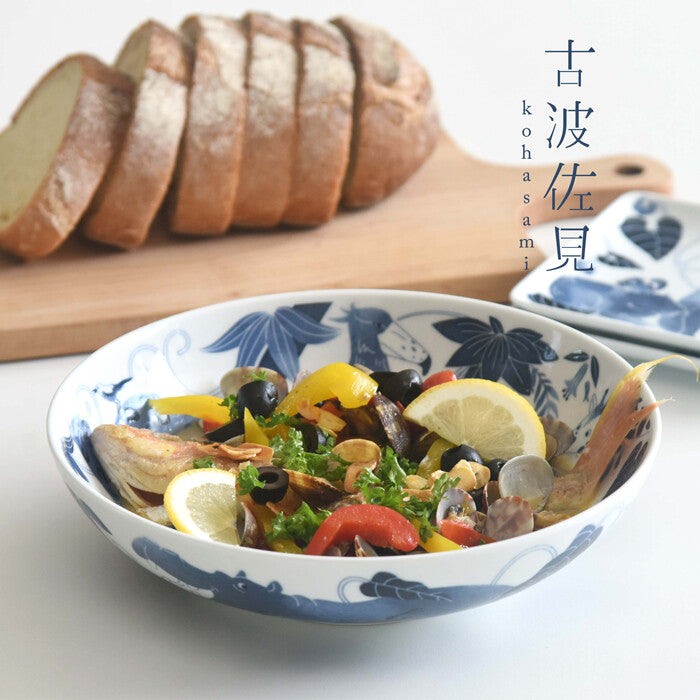 natural69 染付古波佐見盛鉢 動物圖案大鉢 波佐見燒 日本製 Japan E-Shop