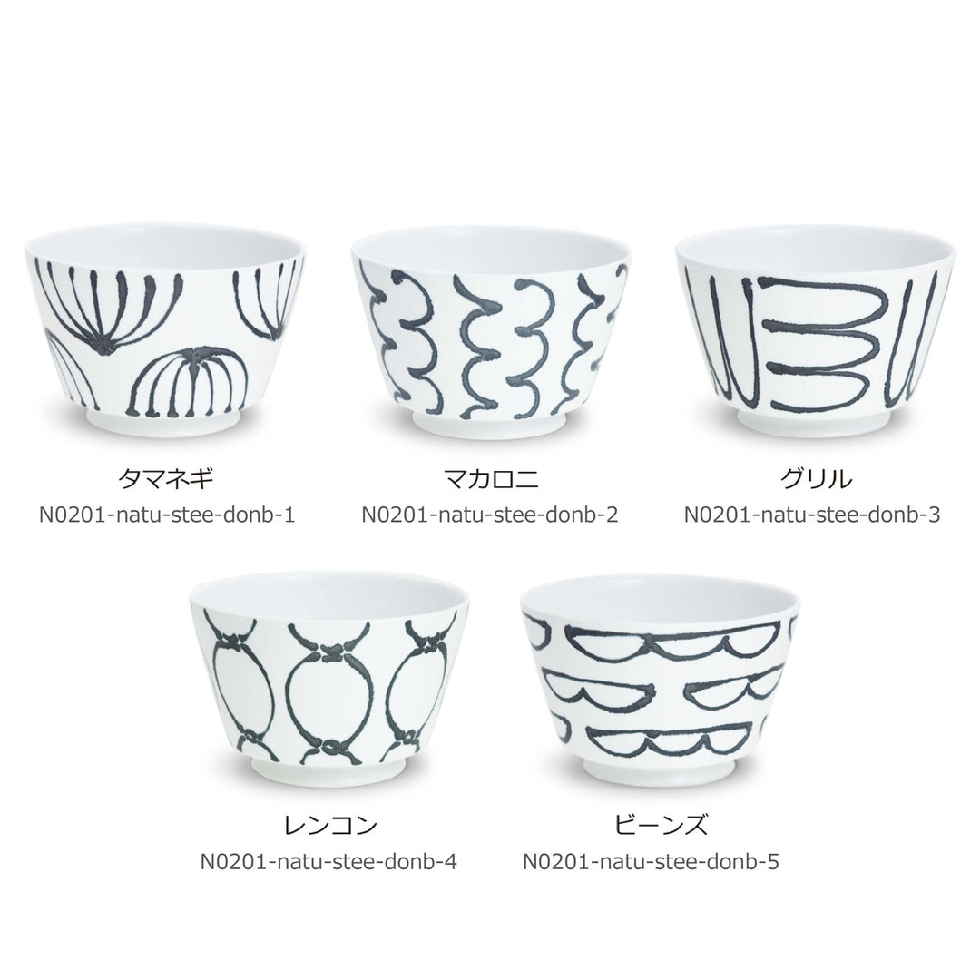 natural69 鋼線紋丼碗 波佐見燒 日本製 三款花紋 Japan E-Shop