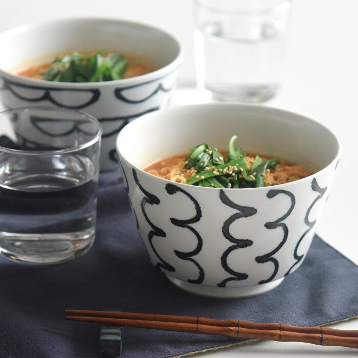 natural69 鋼線紋丼碗 波佐見燒 日本製 三款花紋 Japan E-Shop