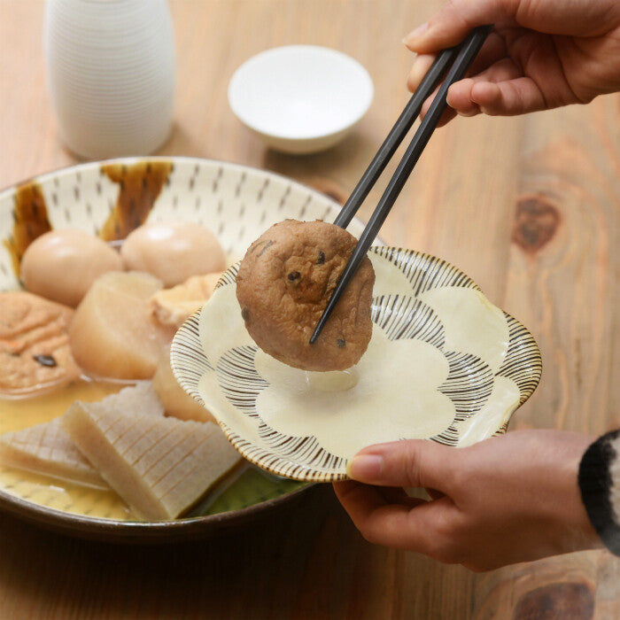 natural69 粉引釉 六方取皿 波佐見燒 日本製