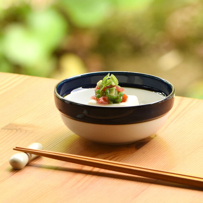 白山陶器 波佐見燒多用碗 4號 藍邊系列 日本製