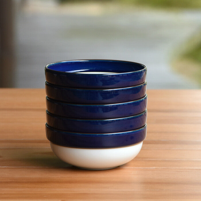 白山陶器 波佐見燒多用碗 4號 藍邊系列 日本製